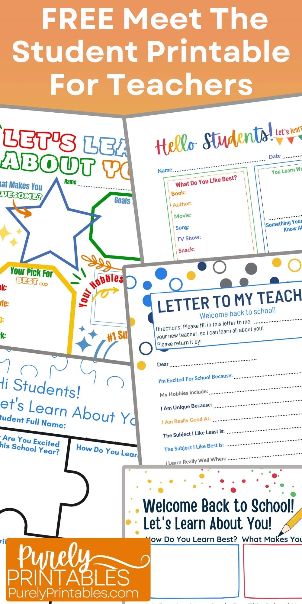 Free Printable Get To Know The Student Worksheets For Teachers Free Printable Get To Know The Student Worksheets For Teachers
