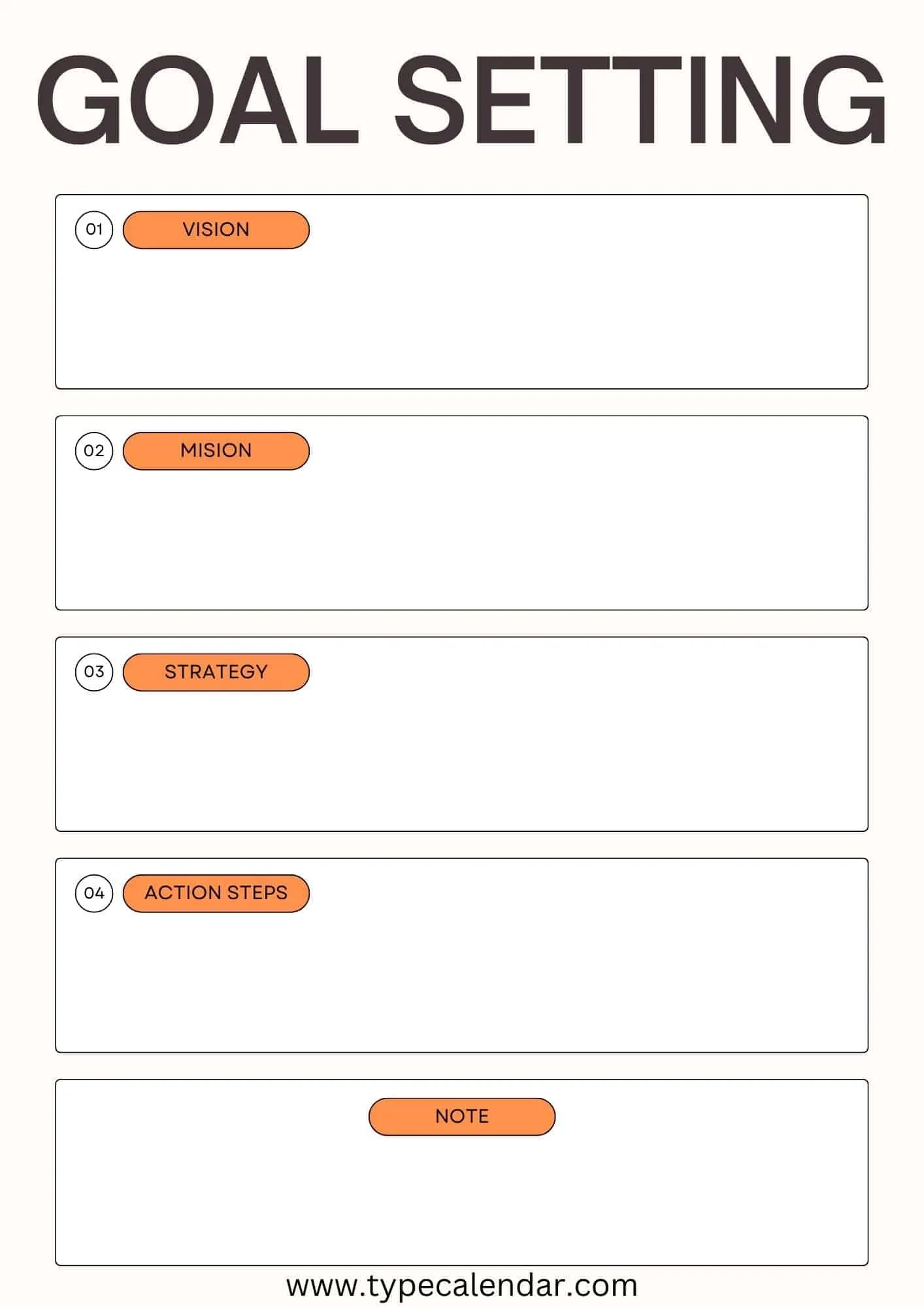 Free Printable Goal Setting Templates PDF Word Students Employees
