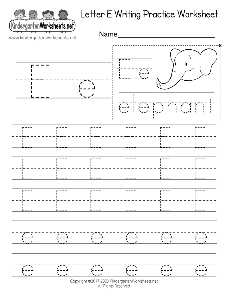 Free Printable Letter E Worksheets Free Printable Letter E Worksheets