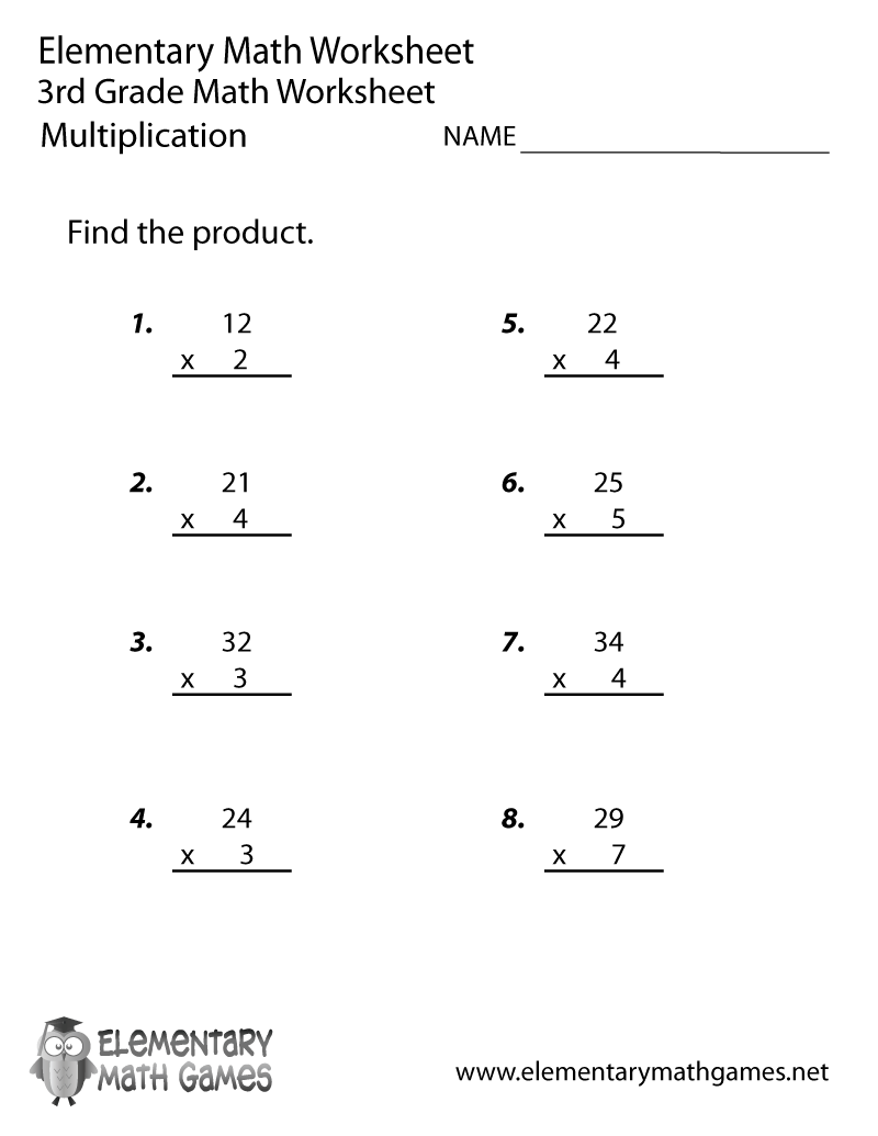 Free Printable Math Worksheets For 3rd Graders Free Printable Math Worksheets For 3rd Graders