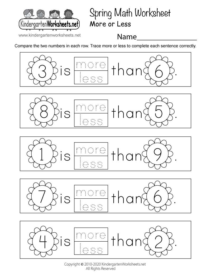 Kindergarten Math Worksheets - Printable Kindergarten Math Worksheets - Printable