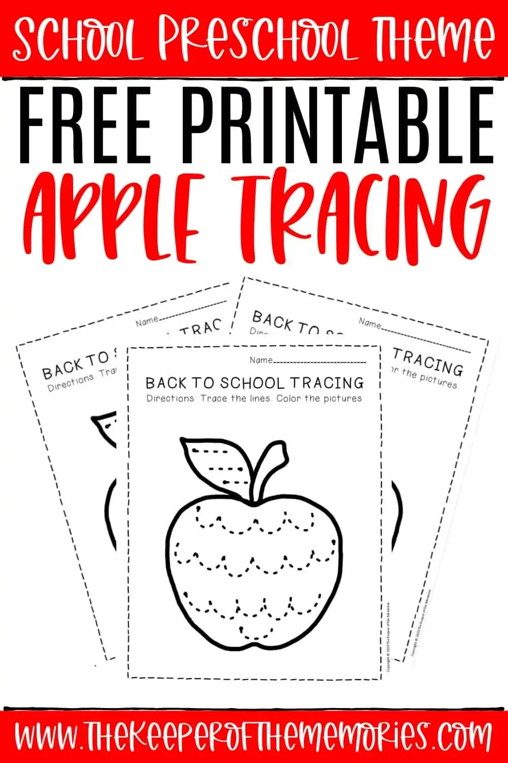 Free Printable Tracing Back To School Preschool Worksheets The Keeper Of The Memories Free Printable Tracing Back To School Preschool Worksheets The Keeper Of The Memories