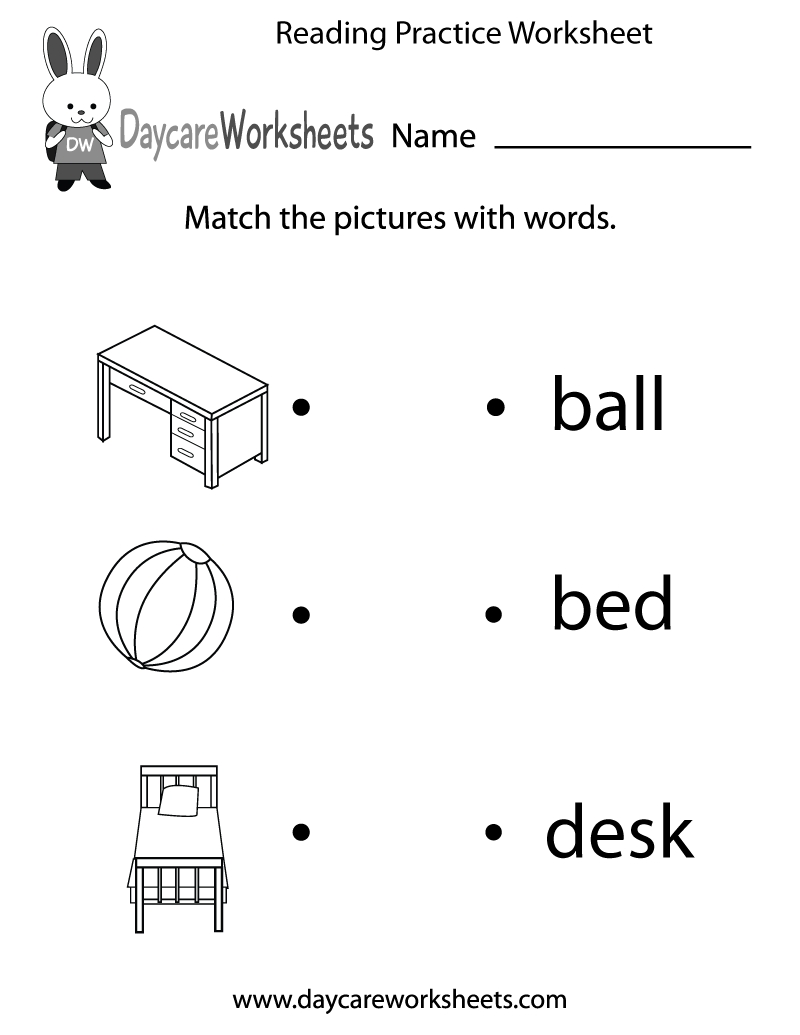 Free Reading Practice Worksheet For Preschool Free Reading Practice Worksheet For Preschool