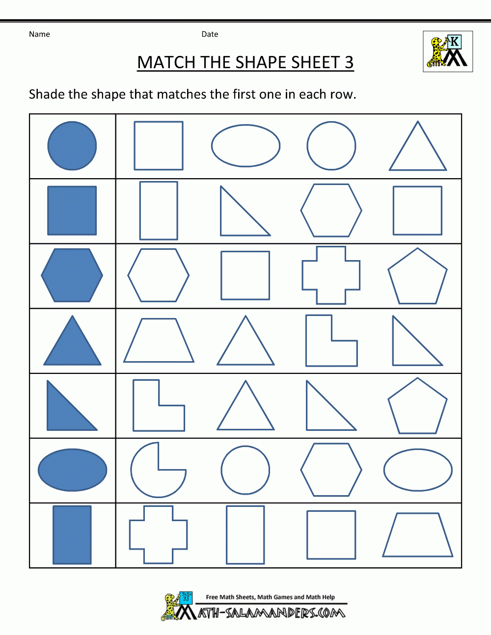 Printable Worksheets For Kindergarten