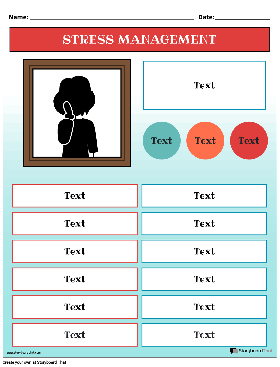 Free Stress Management Worksheets By StoryboardThat Free Stress Management Worksheets By StoryboardThat