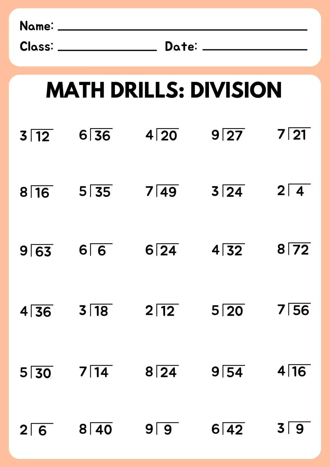 Free To Edit And Print Division Worksheet Templates Canva Free To Edit And Print Division Worksheet Templates Canva