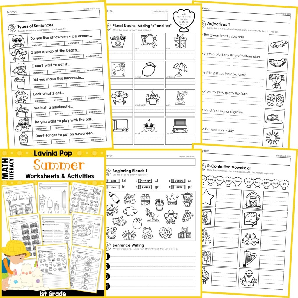 FREE Worksheets Summer 1st Grade Worksheets And Activities No Prep First Grade In My World FREE Worksheets Summer 1st Grade Worksheets And Activities No Prep First Grade In My World