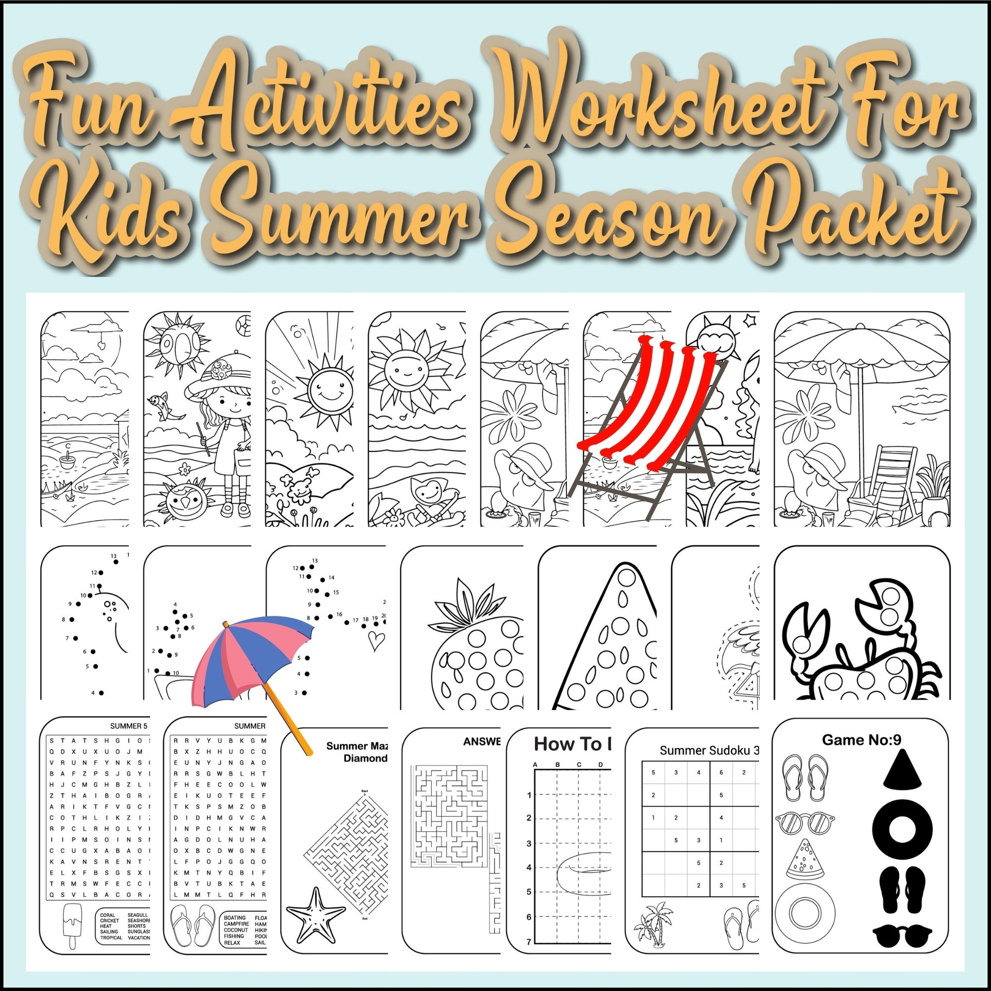 Fun Activities Worksheet For Kids Summer Season Packet Made By Teachers Fun Activities Worksheet For Kids Summer Season Packet Made By Teachers