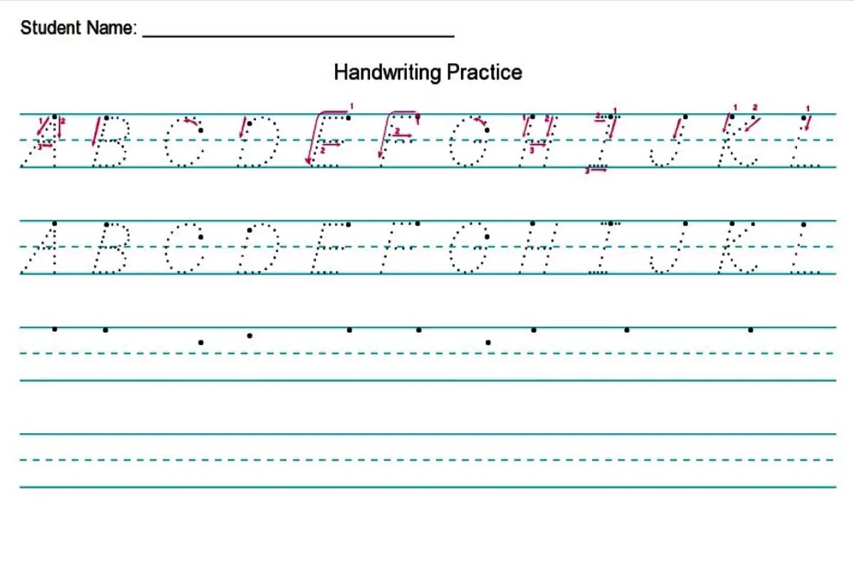 Free Printable Penmanship Worksheets Free Printable Penmanship Worksheets