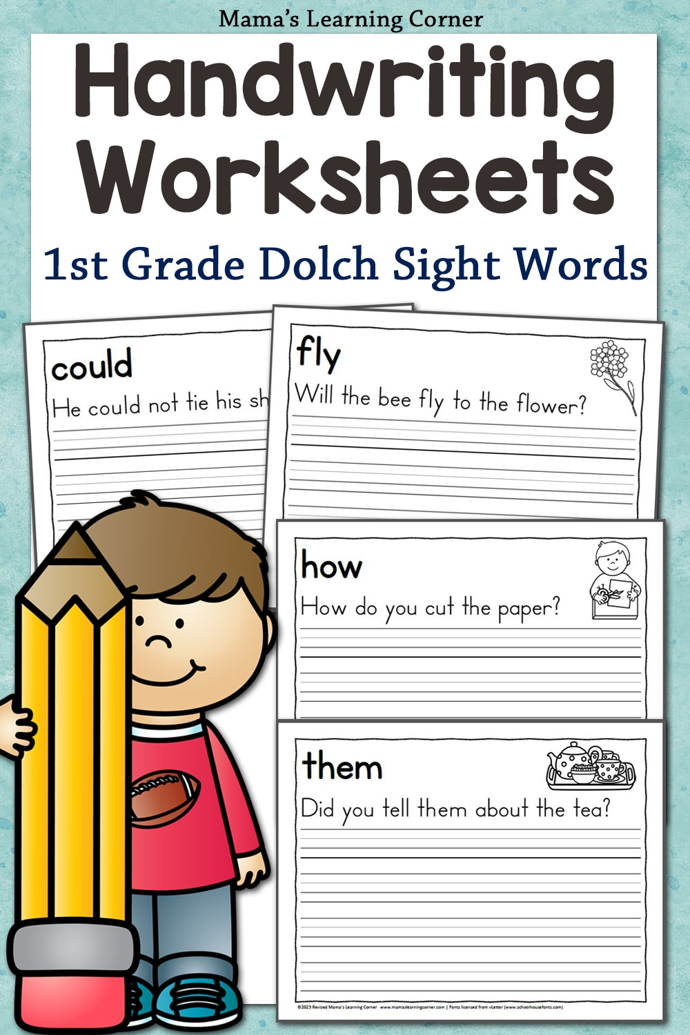 Handwriting Worksheets For Kids Dolch First Grade Words Mamas Learning Corner Handwriting Worksheets For Kids Dolch First Grade Words Mamas Learning Corner