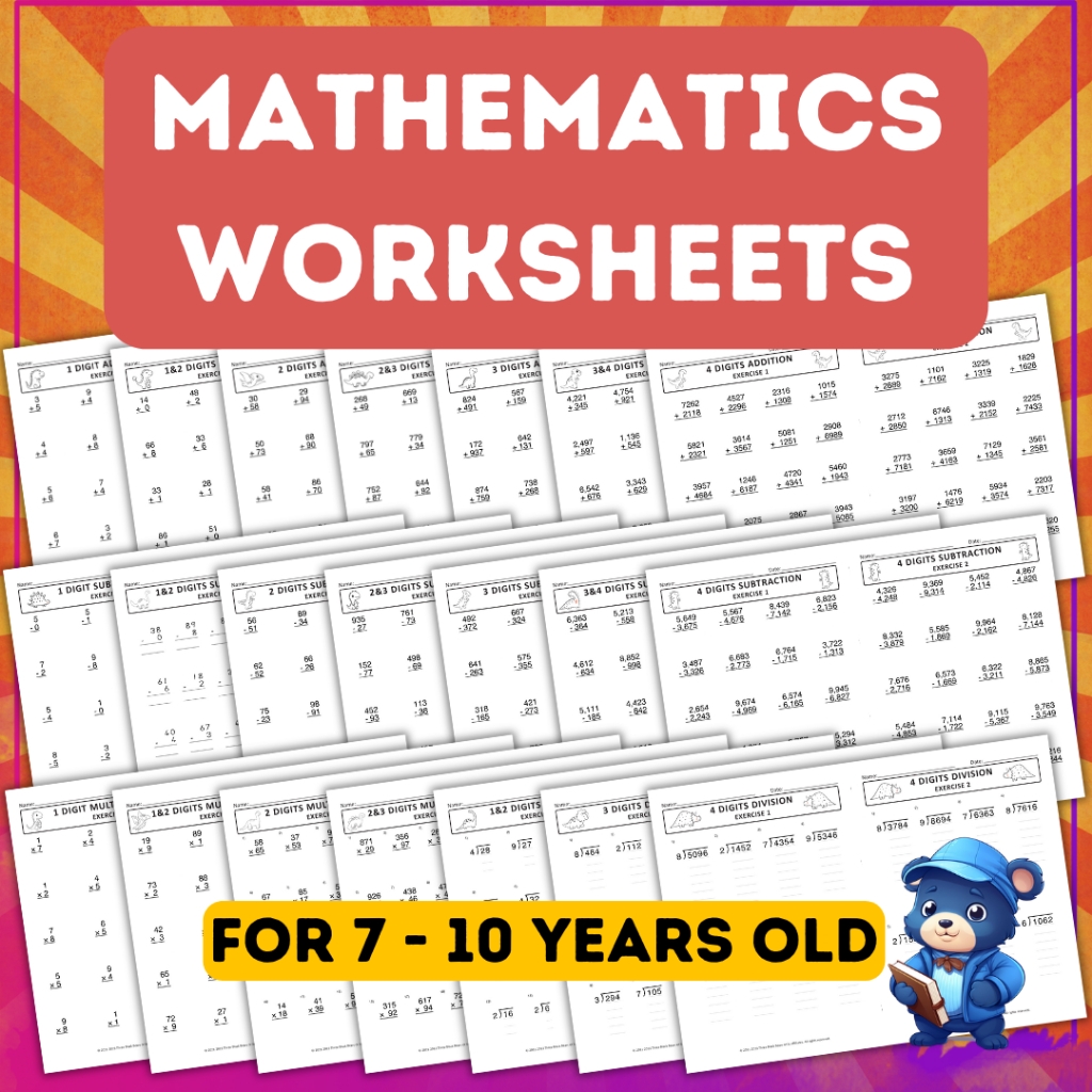 Hardcopy Mathematics Worksheets For Kids 7 To 10 Years Old Addition Subtraction Multiplication Division Exercise Shopee Singapore Hardcopy Mathematics Worksheets For Kids 7 To 10 Years Old Addition Subtraction Multiplication Division Exercise Shopee Singapore