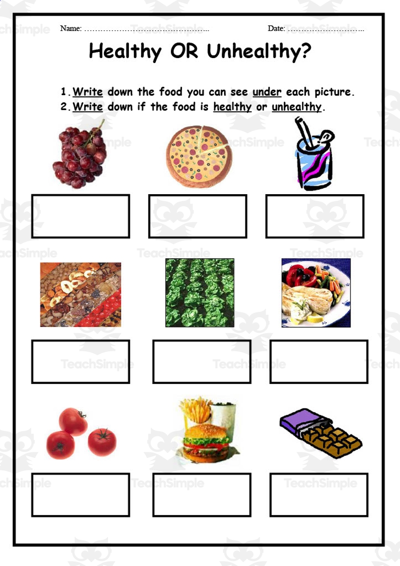 Healthy Or Unhealthy Worksheet By Teach Simple Healthy Or Unhealthy Worksheet By Teach Simple