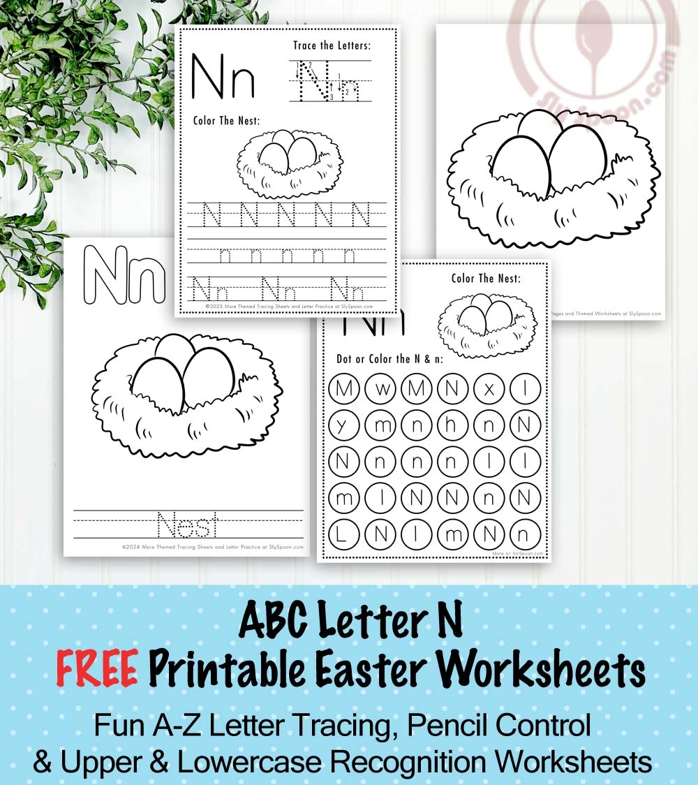 Hop Into Learning With Free Printable Easter Themed Letter N Tracing Worksheets Sly Spoon Hop Into Learning With Free Printable Easter Themed Letter N Tracing Worksheets Sly Spoon