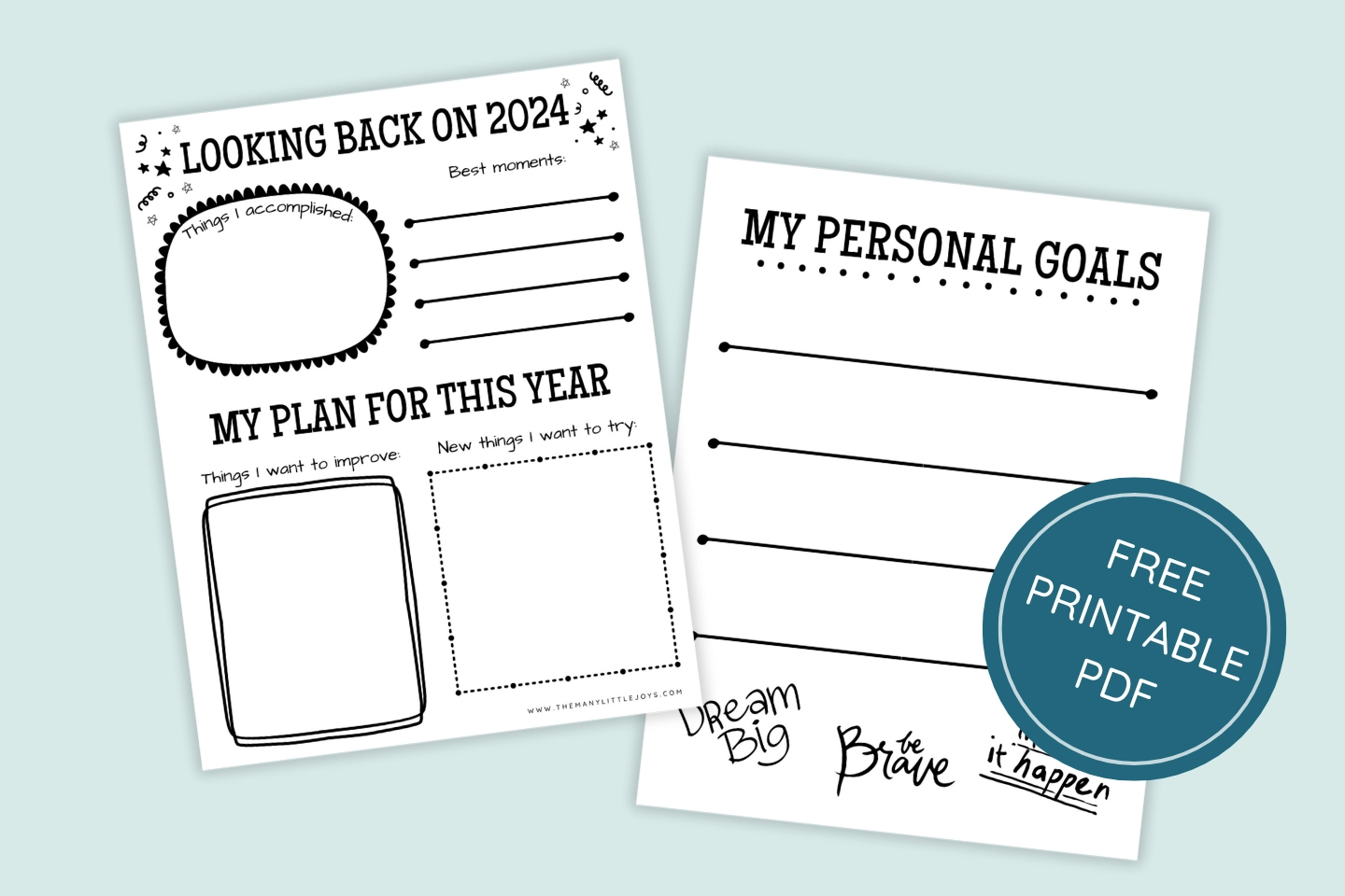 Goals Printable Worksheet Goals Printable Worksheet