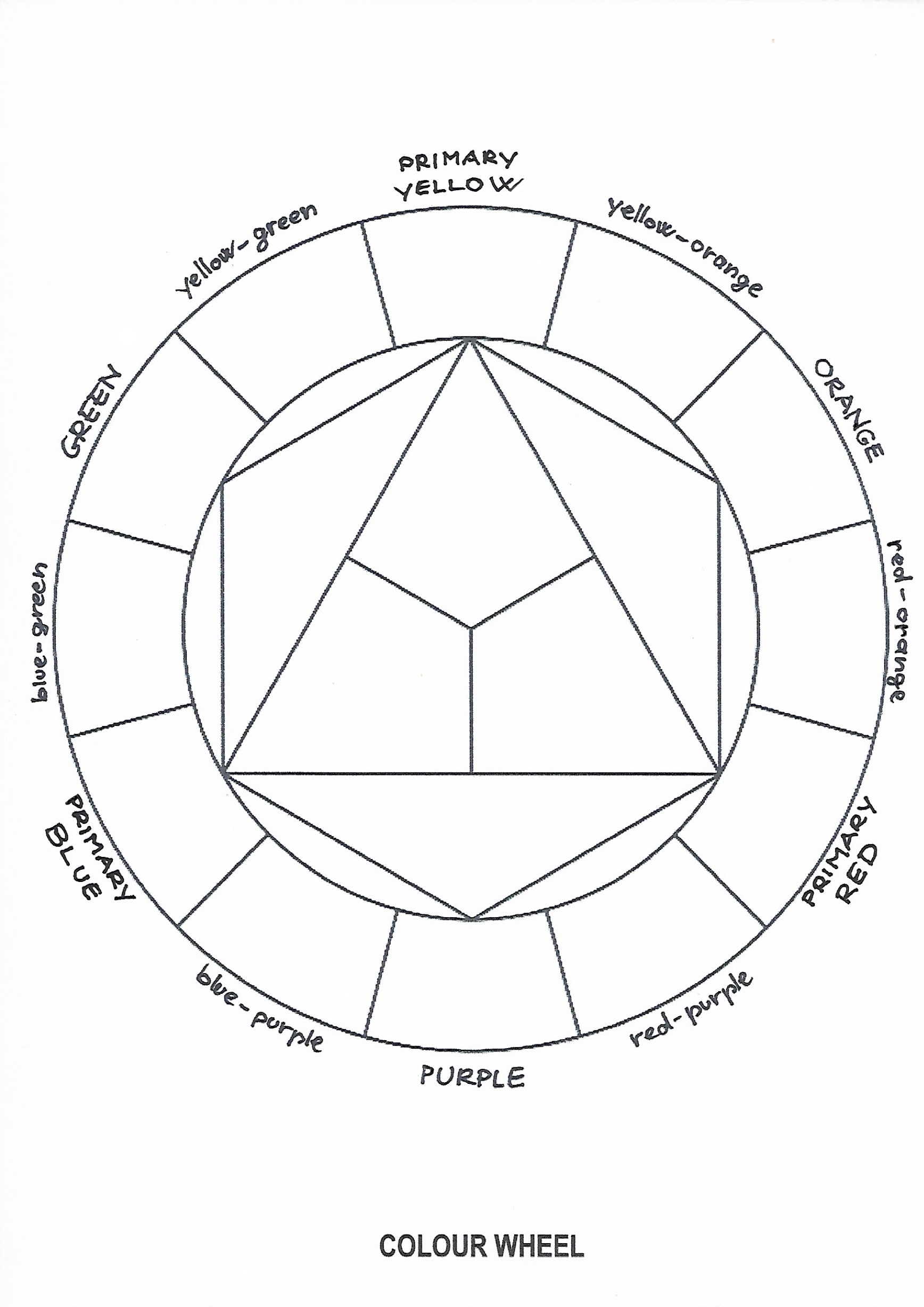 Free Printable Color Wheel Worksheet Free Printable Color Wheel Worksheet