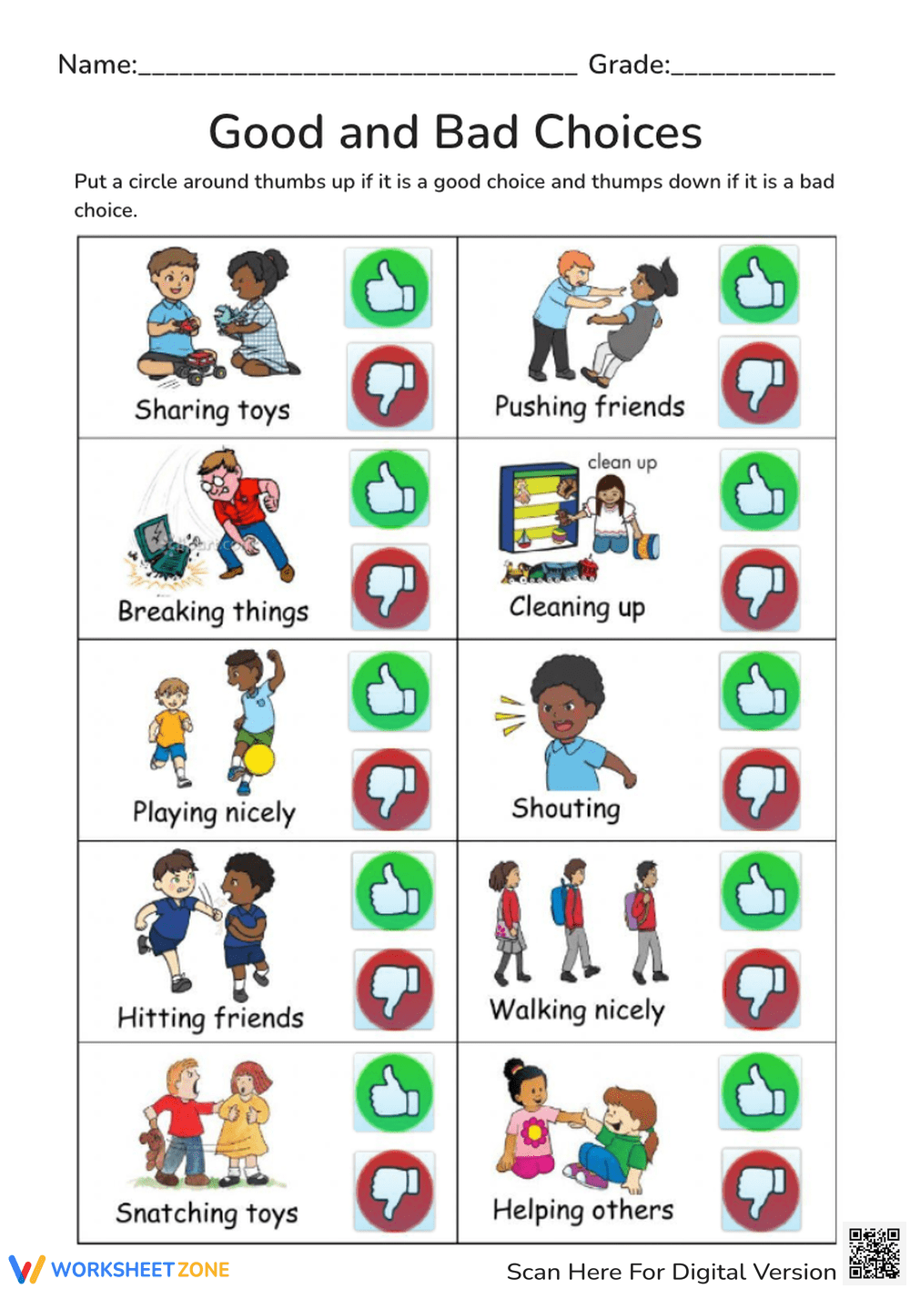 Free Printable Behavior Worksheets Free Printable Behavior Worksheets