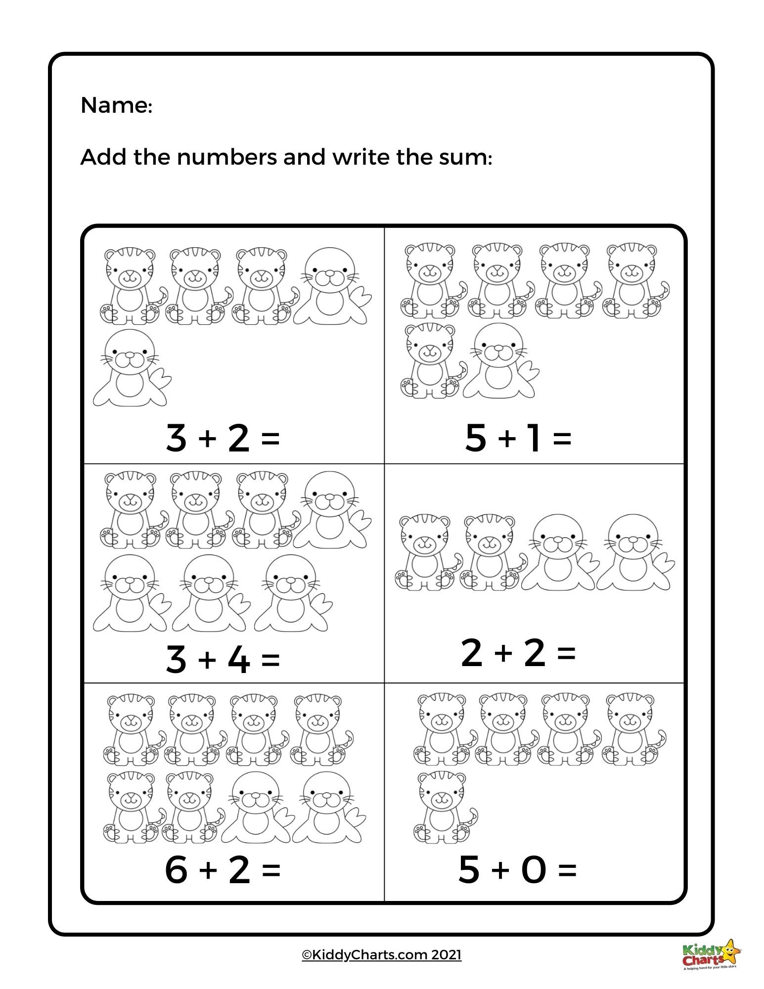Kindergarten Math Worksheets Animal Math Worksheets KiddyCharts Shop Kindergarten Math Worksheets Animal Math Worksheets KiddyCharts Shop