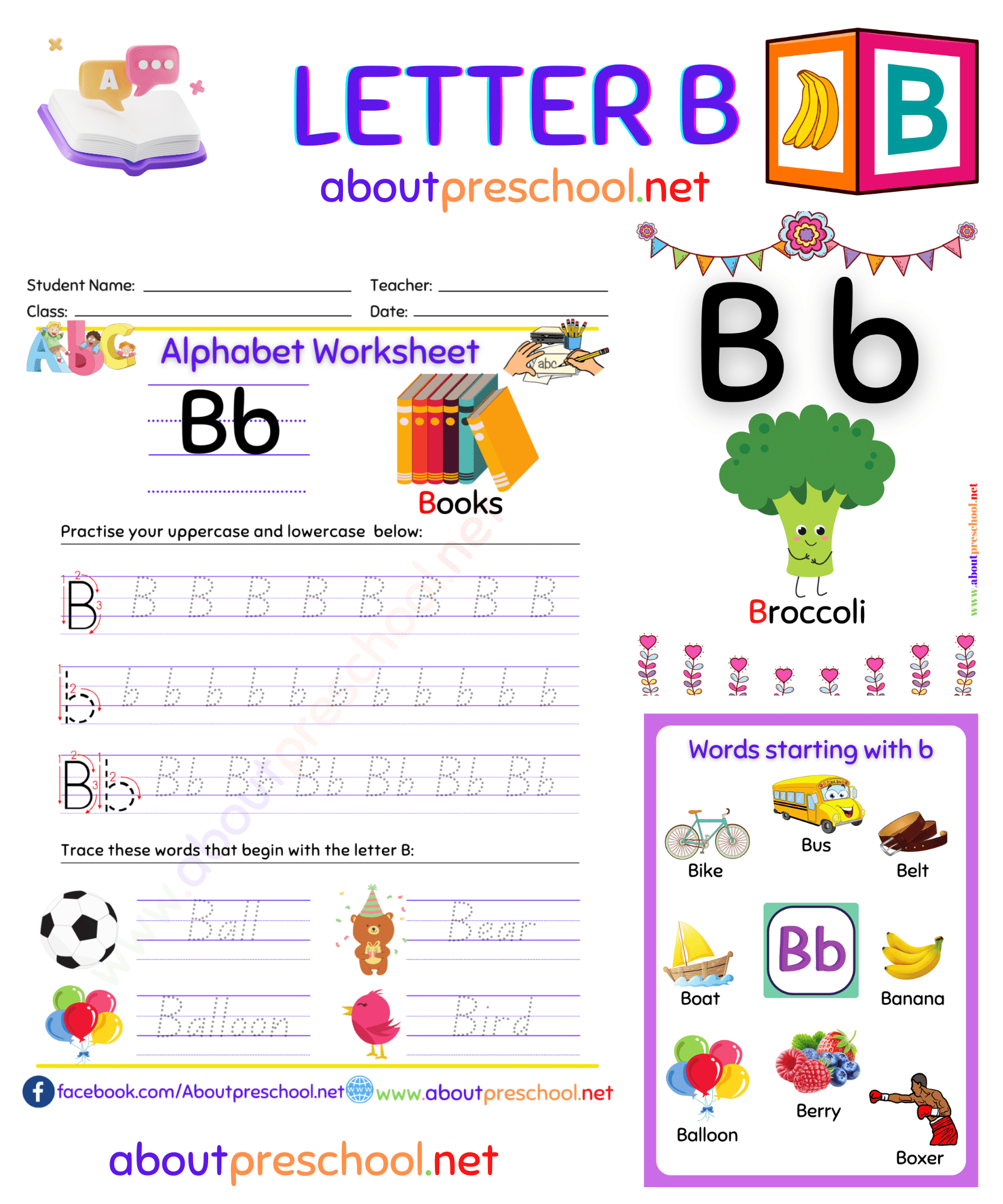 Letter B Printable Worksheets Letter B Printable Worksheets