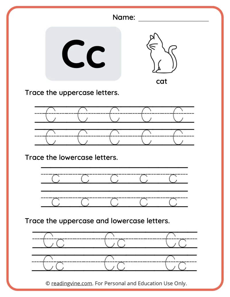 Letter C Free Printable Worksheets