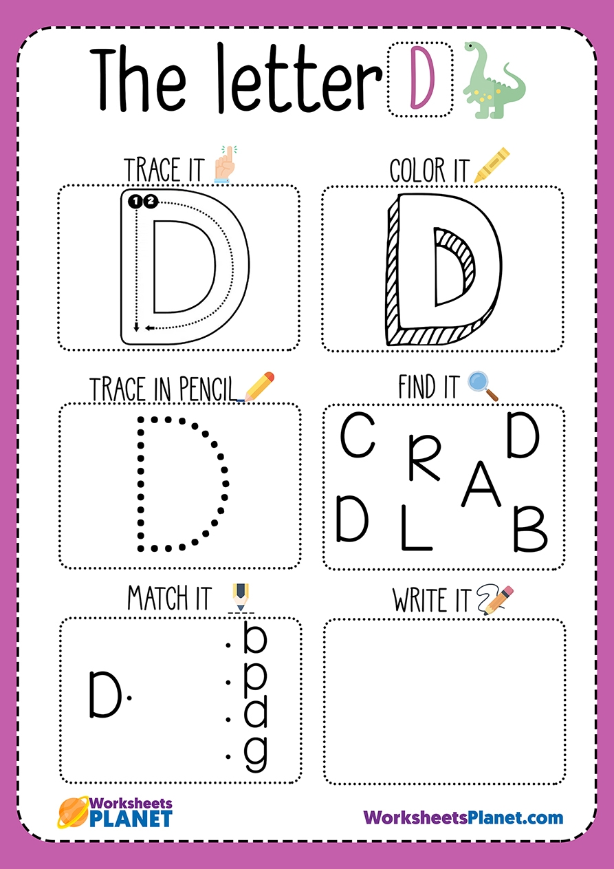 Letter D Worksheet Letter D Worksheet