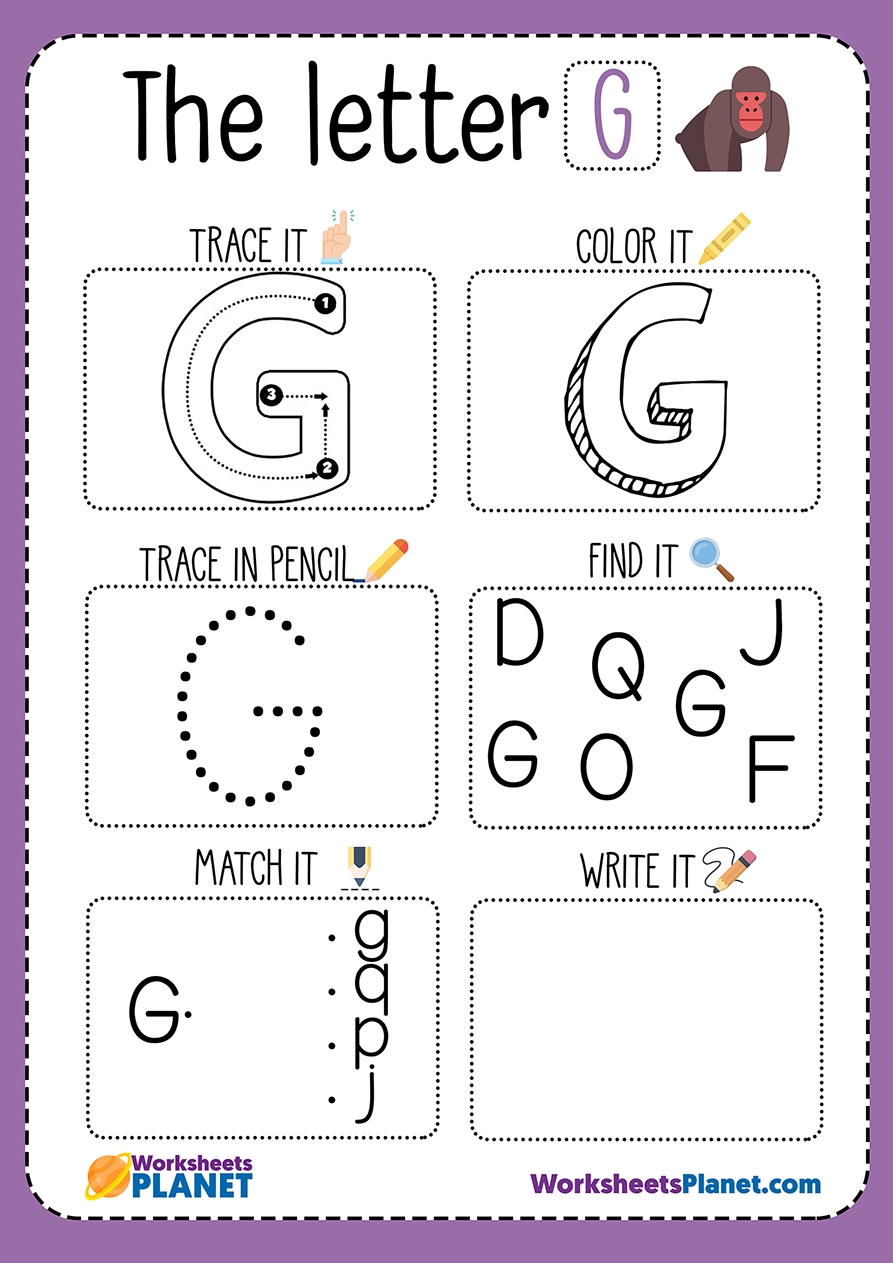 Free Printable Letter G Worksheets Free Printable Letter G Worksheets