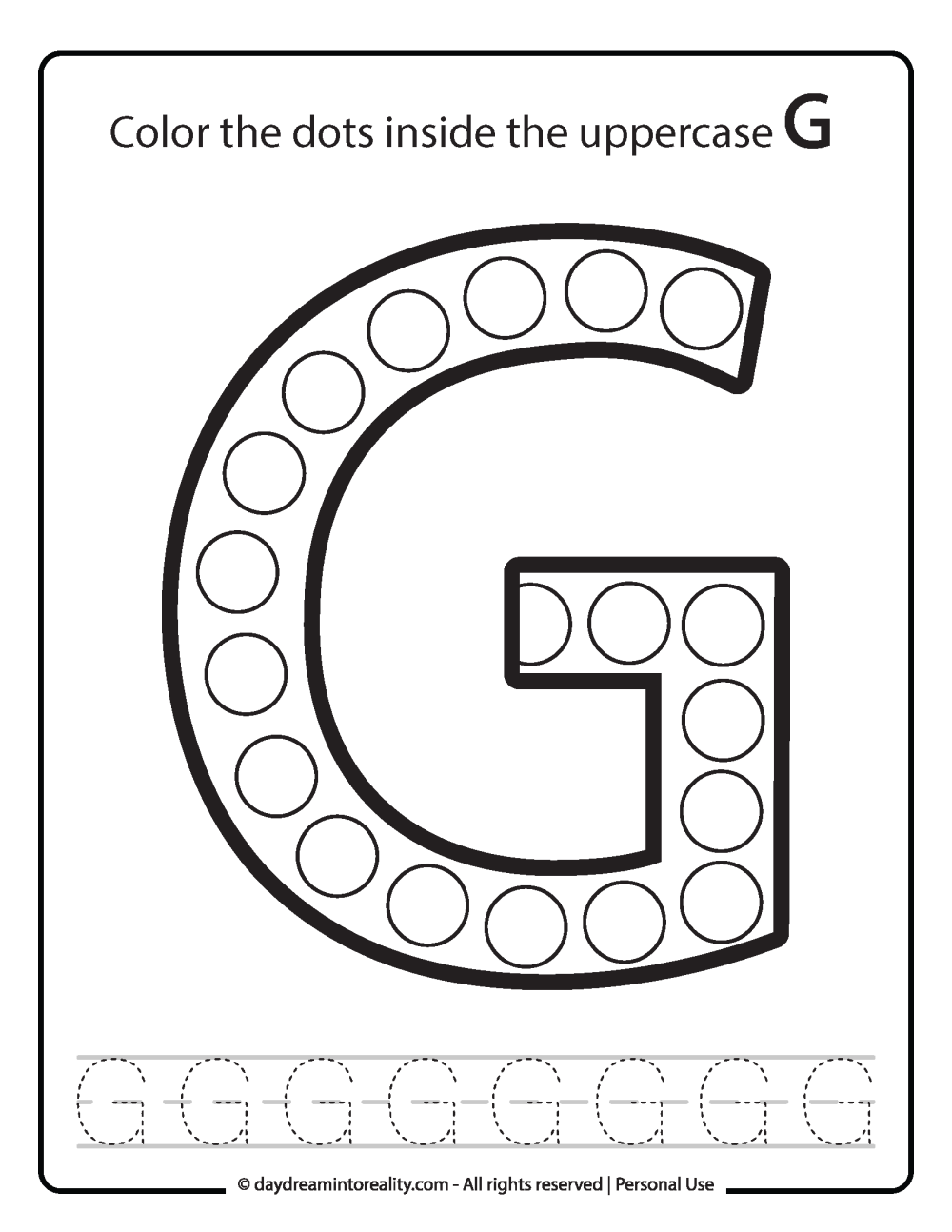 Letter G Worksheet Free Printable