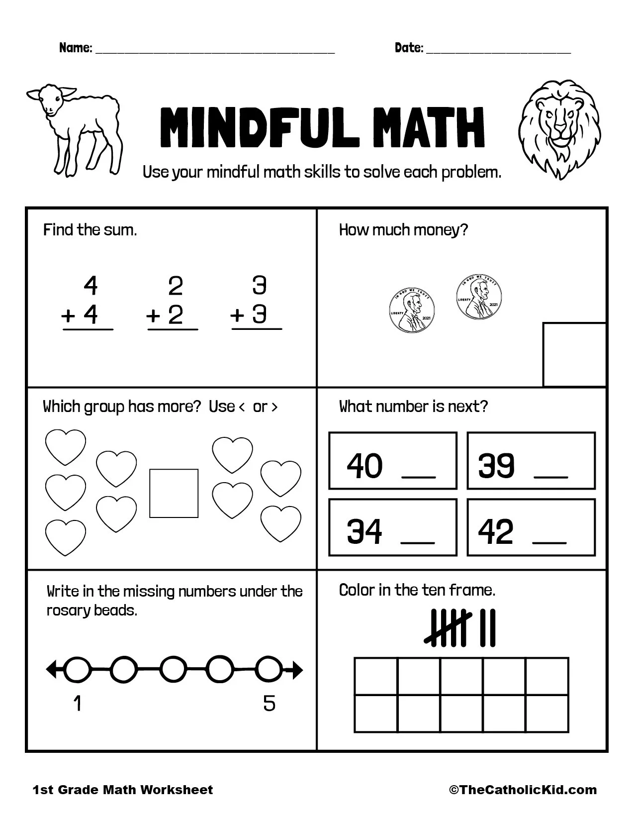 Free Printable First Grade Math Worksheets Free Printable First Grade Math Worksheets