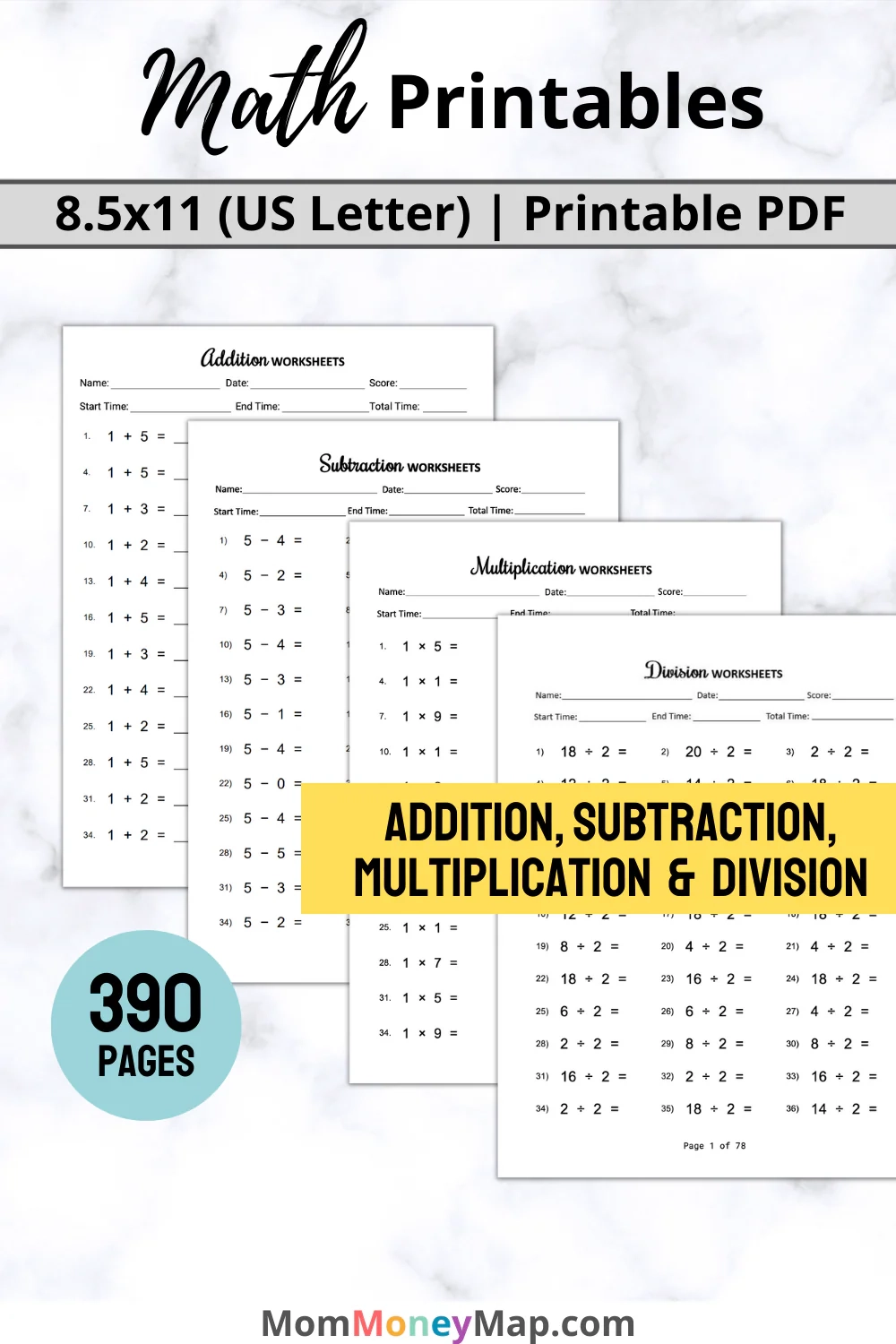 Math Worksheets Printable Math Worksheets Printable
