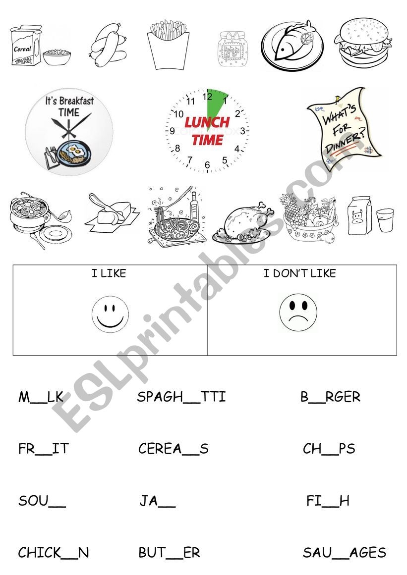 Meals Of The Day ESL Worksheet By Cristinakiss Meals Of The Day ESL Worksheet By Cristinakiss