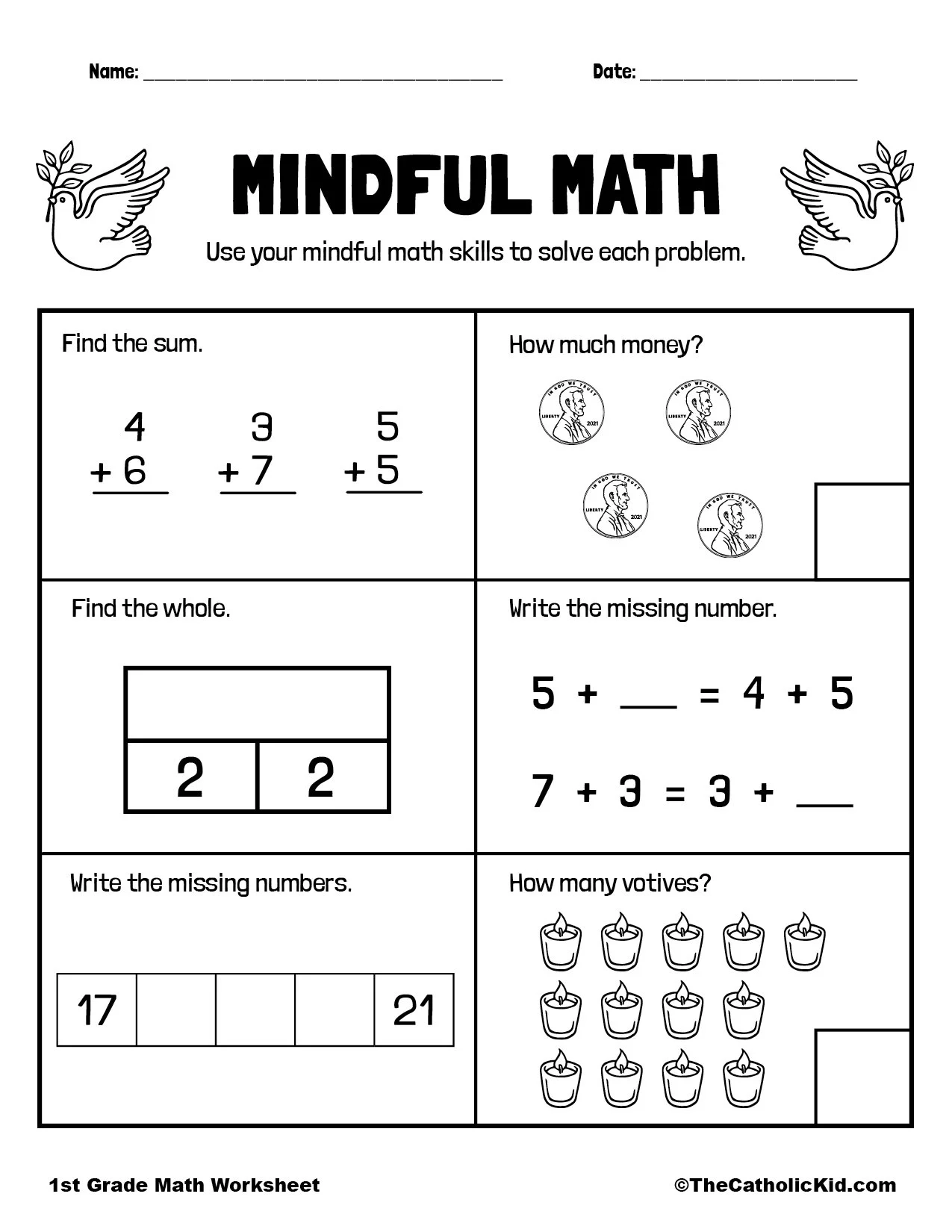 Printable 1st Grade Math Worksheets Printable 1st Grade Math Worksheets