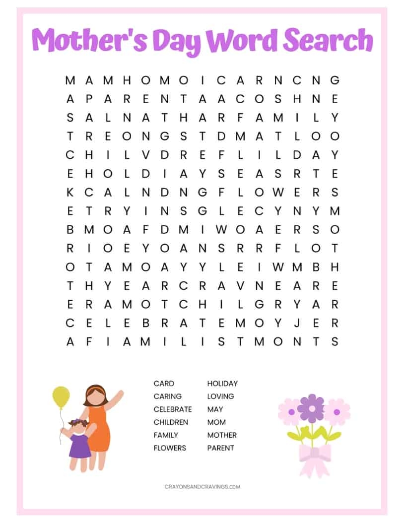 Printable Mother's Day Worksheets Pdf