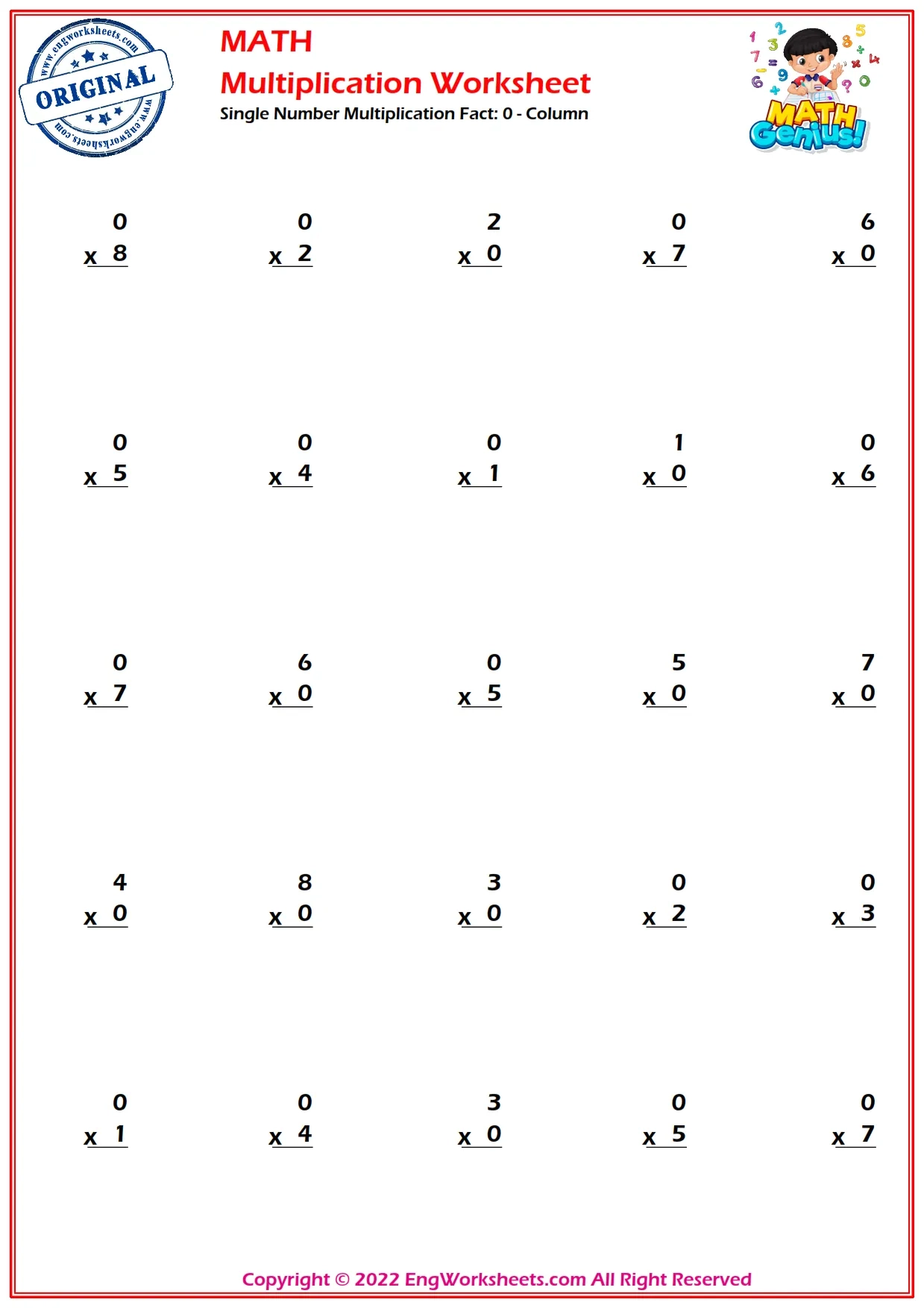 Multiplication Facts Worksheets And Exercise Engworksheets Multiplication Facts Worksheets And Exercise Engworksheets