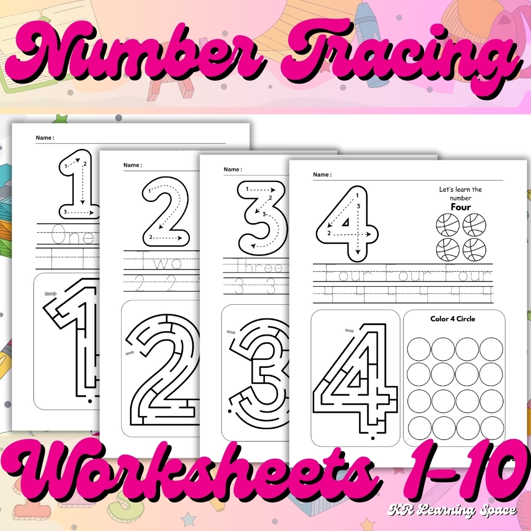 Number Tracing Worksheets 1 10 Preschool Printable Kids Handwriting Practice Made By Teachers Number Tracing Worksheets 1 10 Preschool Printable Kids Handwriting Practice Made By Teachers