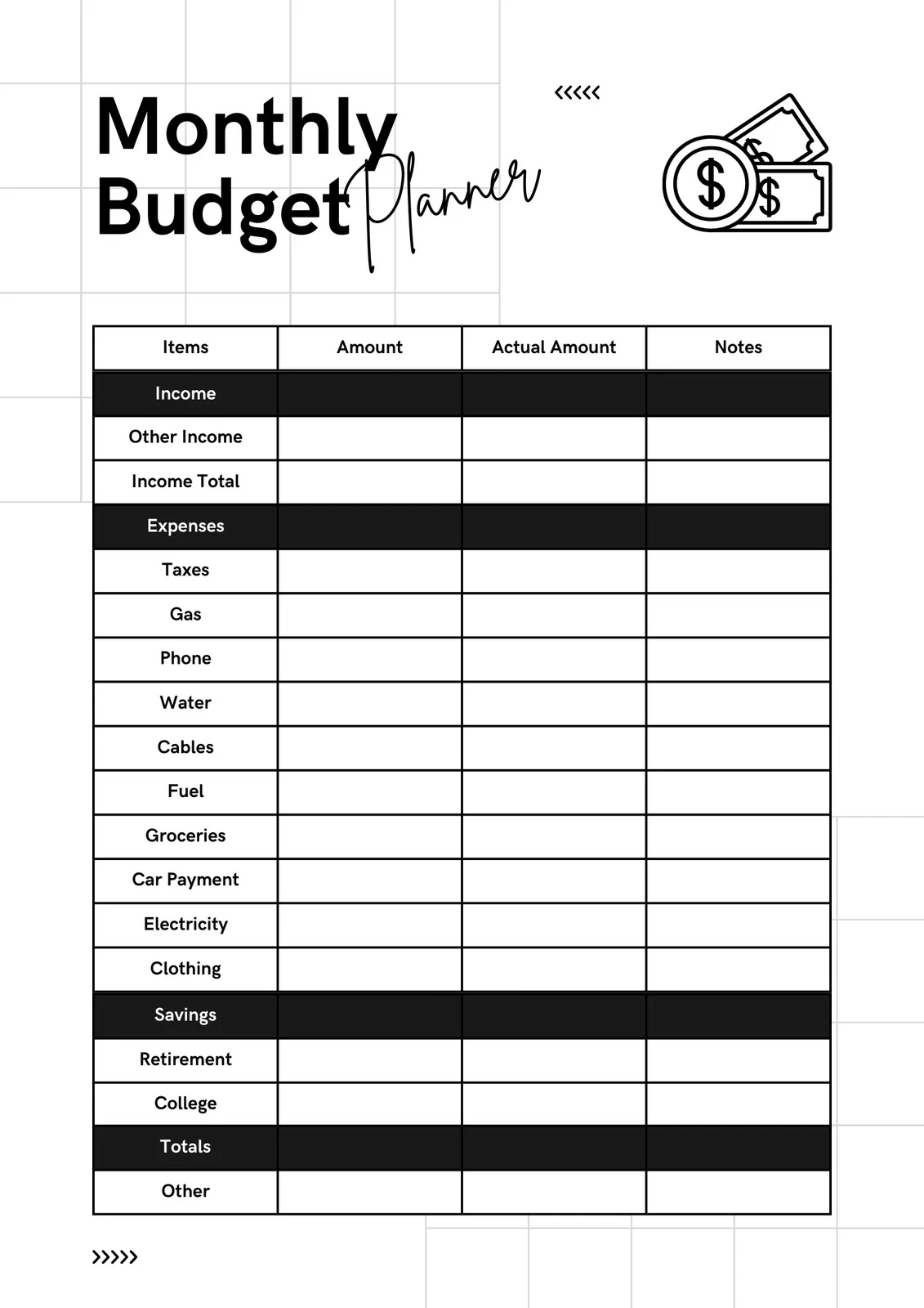 Page 4 Free Personalized Monthly Planner Templates To Print Canva