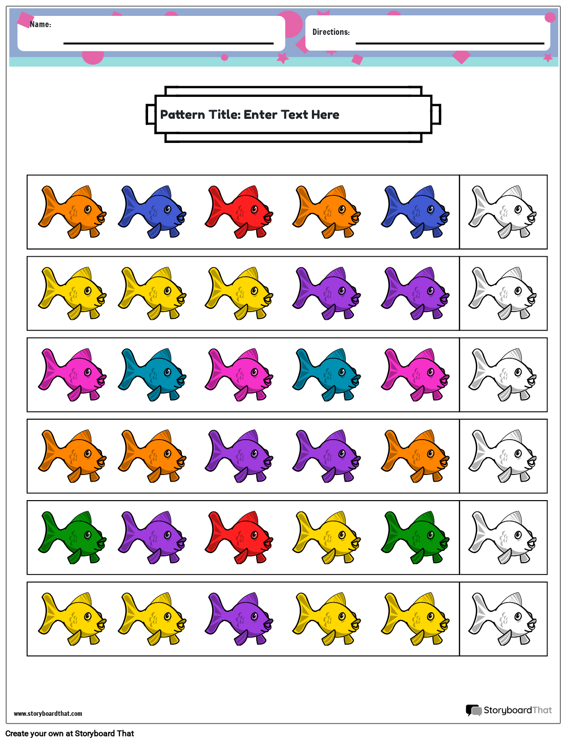 Pattern Worksheets Free Printables By Storyboard That Pattern Worksheets Free Printables By Storyboard That