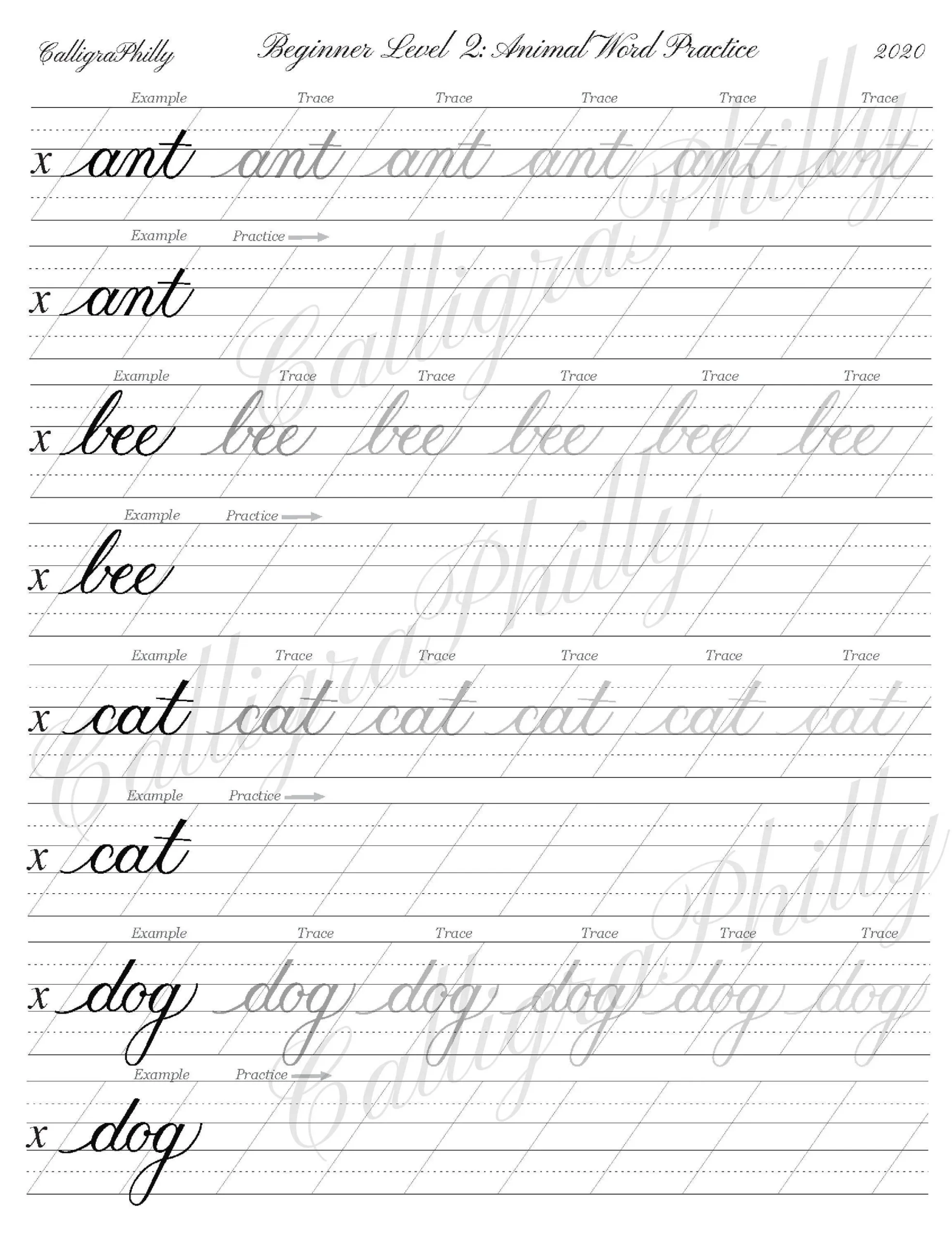 Practice Sheet Calligraphy New Arrivals