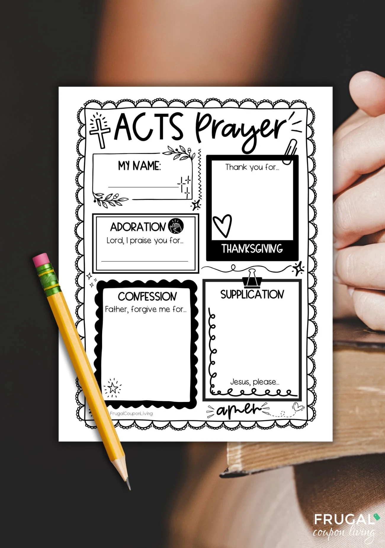 Pray A C T S With The ACTS Model Prayer Worksheet For Kids Frugal Coupon Living Pray A C T S With The ACTS Model Prayer Worksheet For Kids Frugal Coupon Living