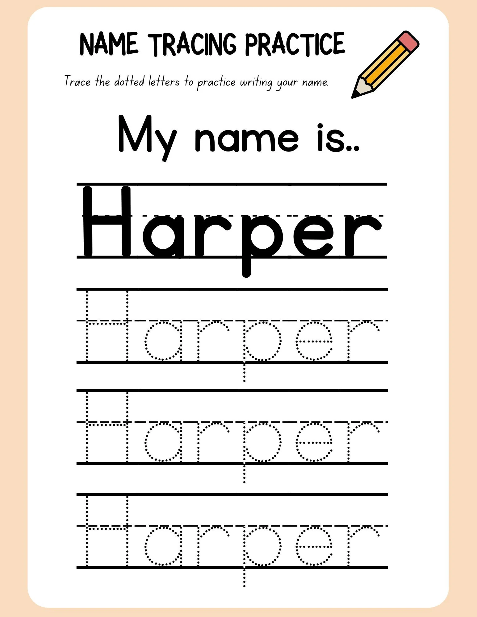 Free Name Tracing Worksheet Printable Free Name Tracing Worksheet Printable