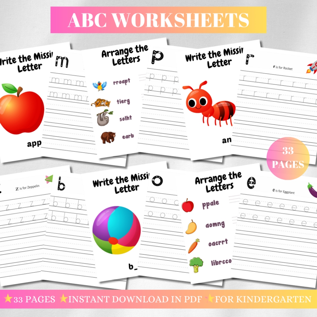 Printable Abc Worksheets Printable Abc Worksheets