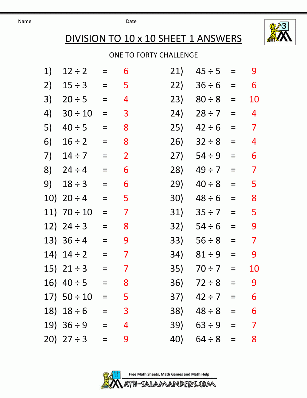 Printable Division Worksheets 3rd 4th Grade Printable Division Worksheets 3rd 4th Grade