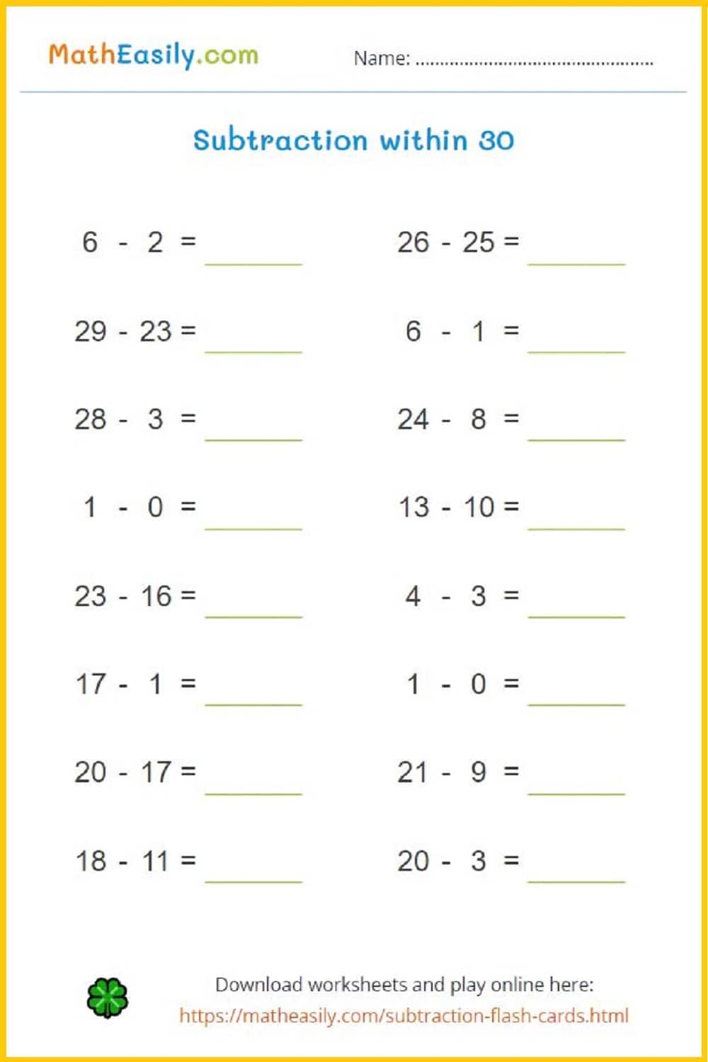 Printable Children's Math Worksheets Printable Children's Math Worksheets