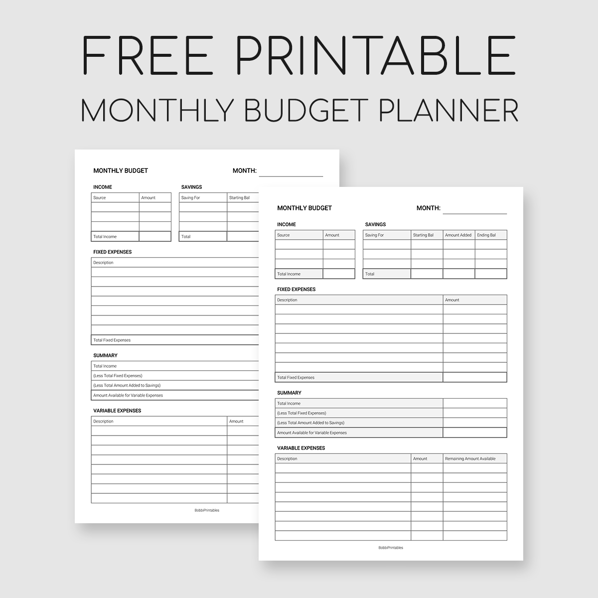 Printable Budget Worksheet Free Pdf