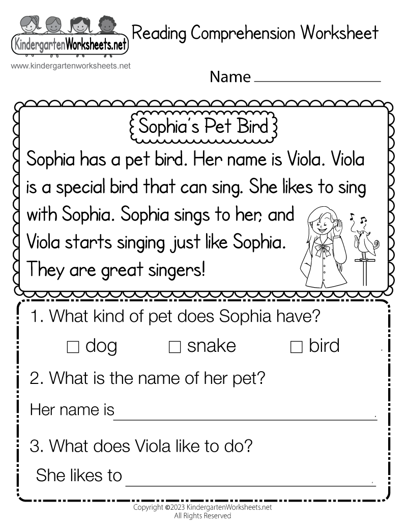 Free Printable Reading Comprehension Worksheets For 3rd Graders