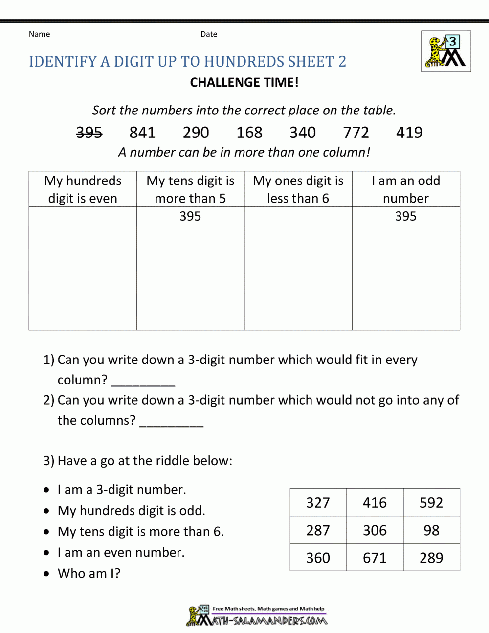 Second Grade Place Value Worksheets