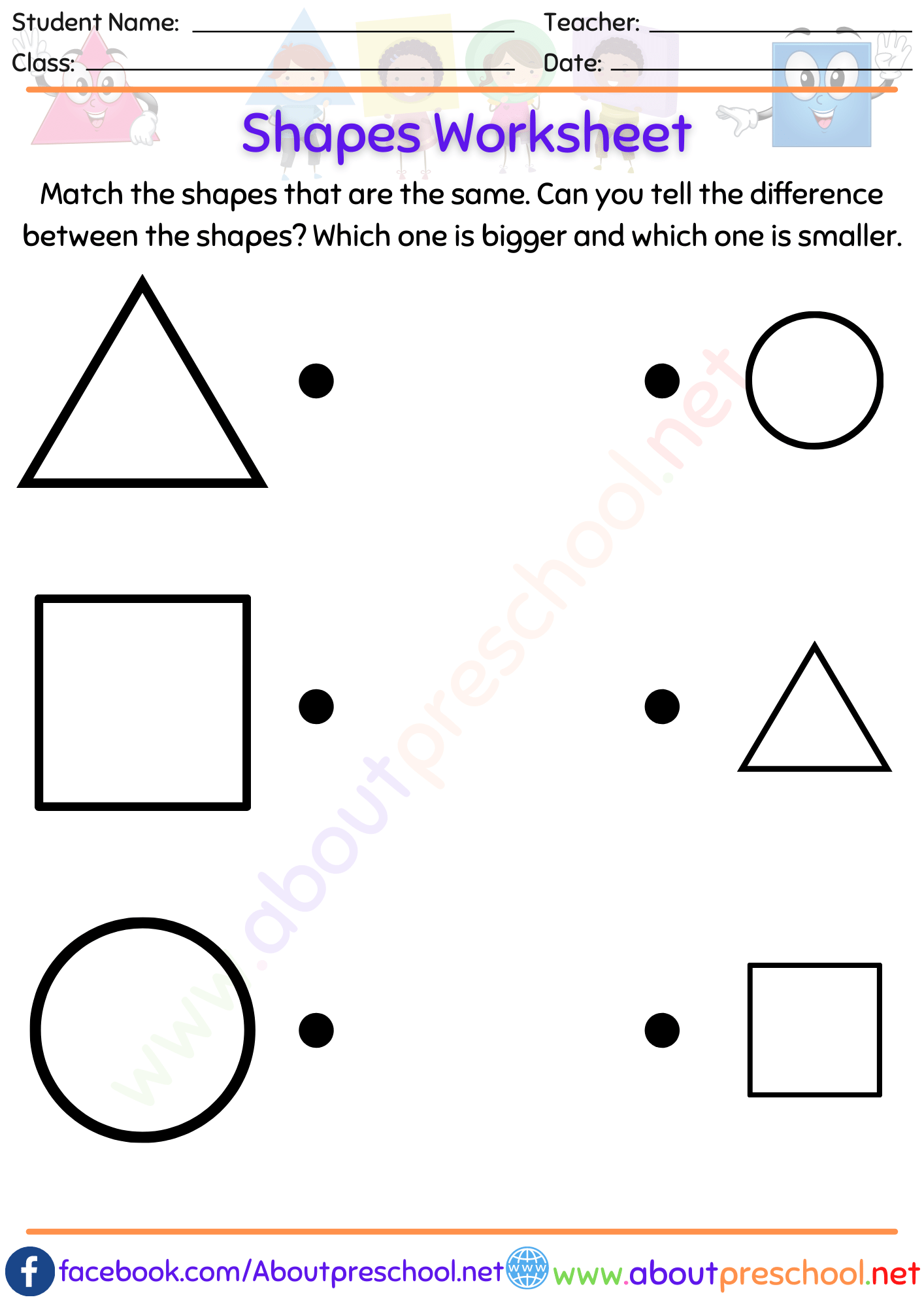 Shapes Worksheet About Preschool Shapes Worksheet About Preschool