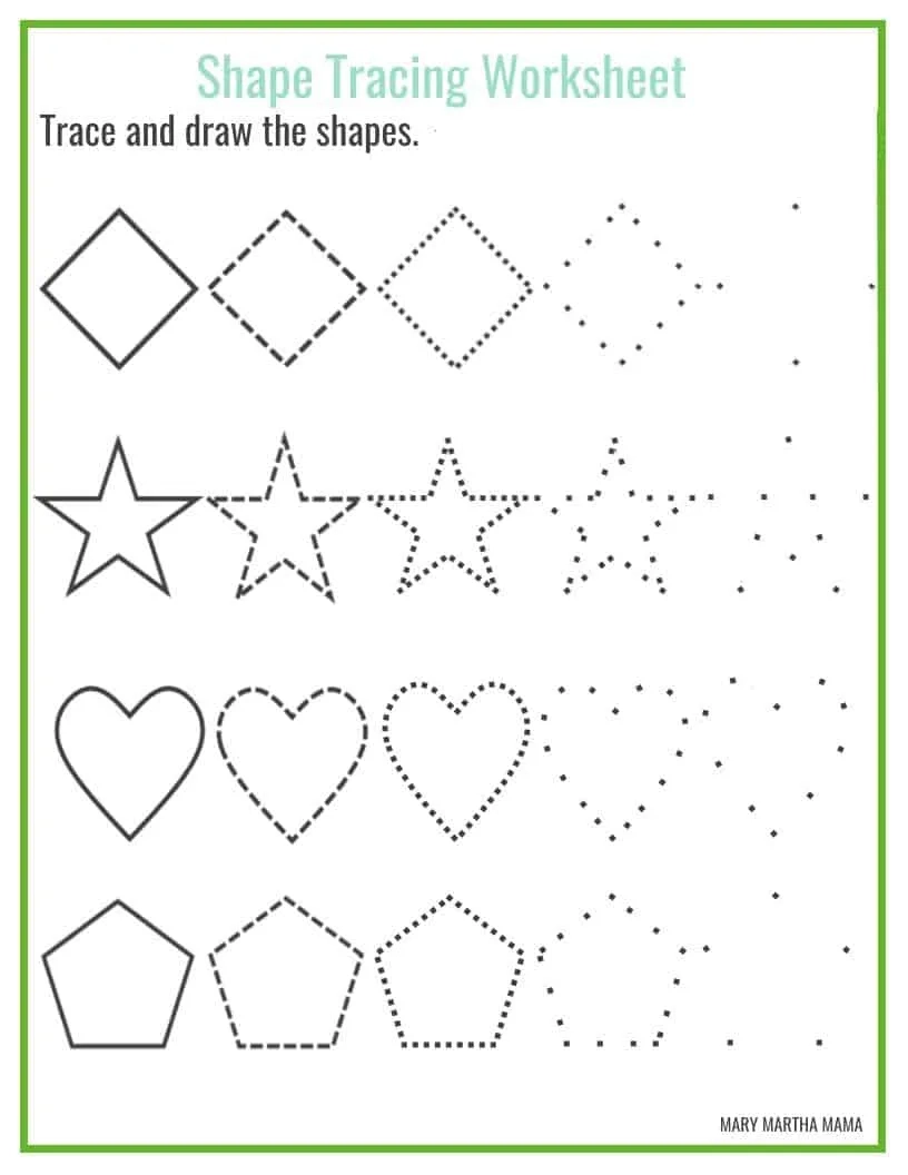 Printable Shapes Worksheets Printable Shapes Worksheets