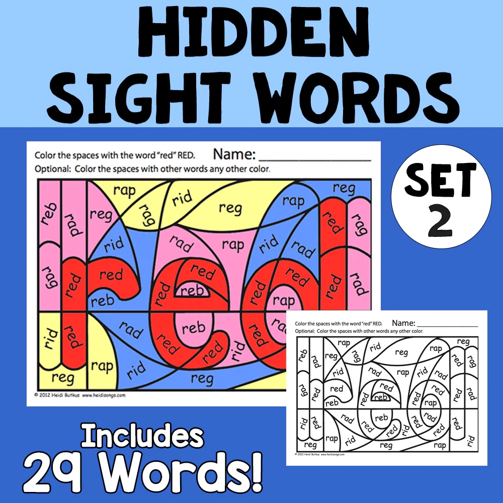 Free Printable Sight Word Worksheets