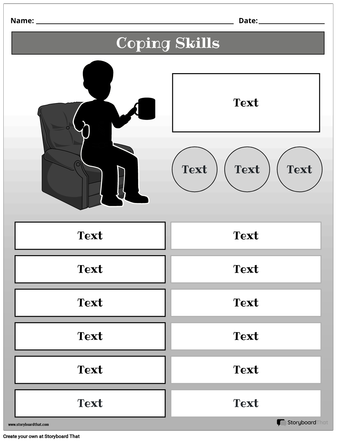 Free Printable Coping Skills Worksheets Free Printable Coping Skills Worksheets