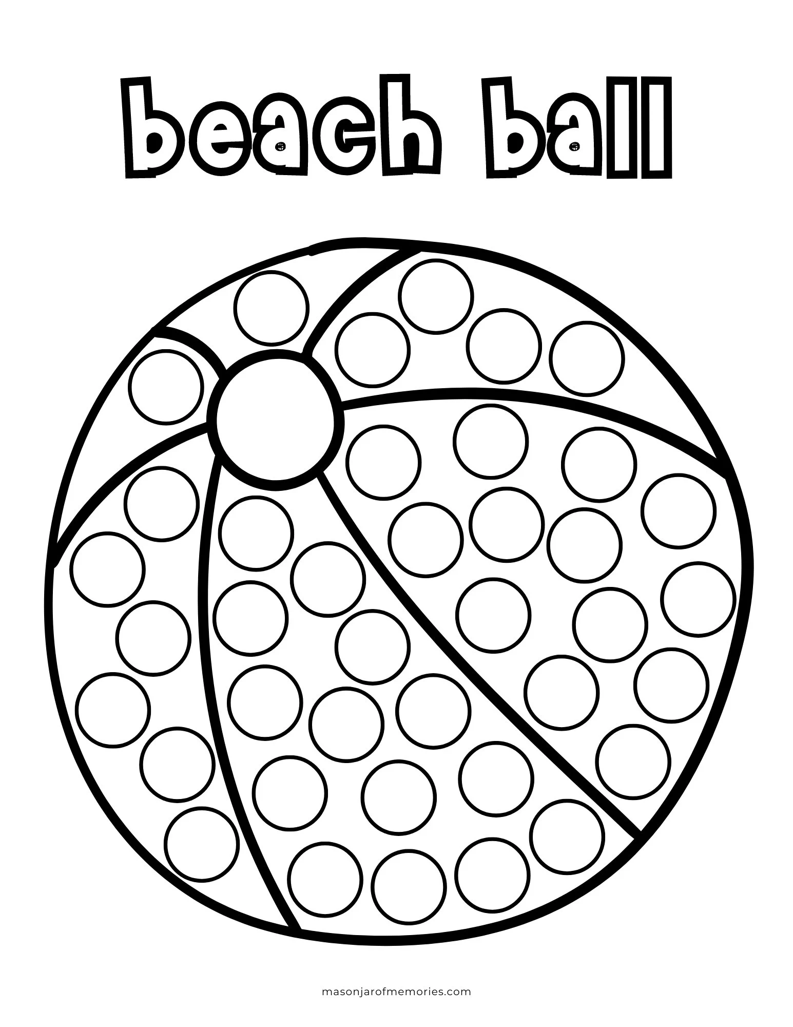 Summer Dot Marker Printables Coloring Pages Beach Bingo Dauber Worksheets Summer Printables Summer Activities For Preschool Dot Markers Etsy Canada