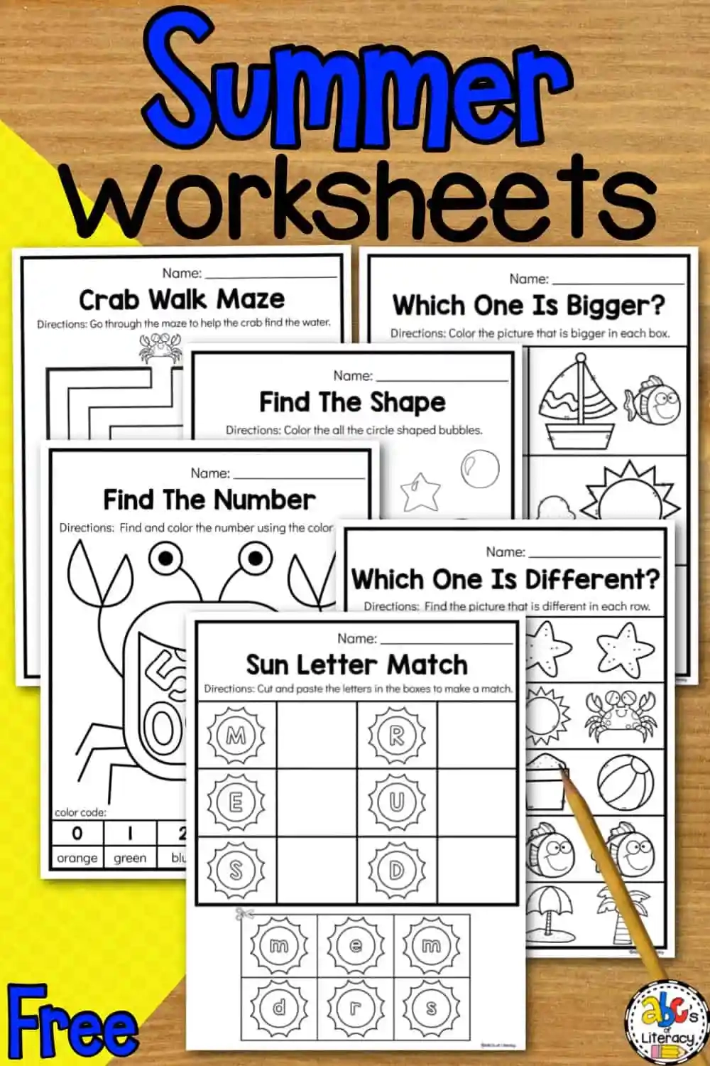 Pre K Worksheets Free Printable